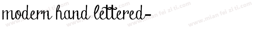 modern hand lettered字体转换